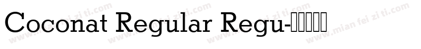 Coconat Regular Regu字体转换